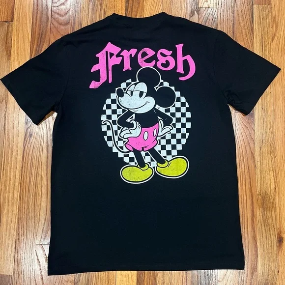 Women's Black Disney Mickey And Friends Large Fresh T-Shirt - Picture 8 of 8